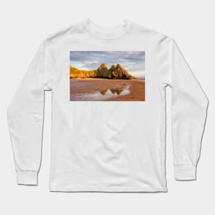 Three Cliffs Bay, Gower Long Sleeve T-Shirt